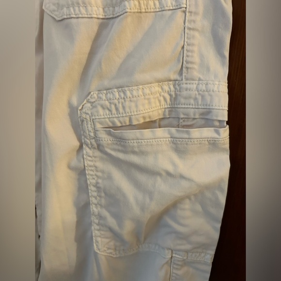 American Eagle Lightweight Cargo Pants Cream US 4 Long - Picture 5 of 5